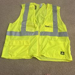 Safety Vest With Reflective Trim, Size 2xl FedEx