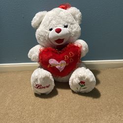 White Valentine Bear