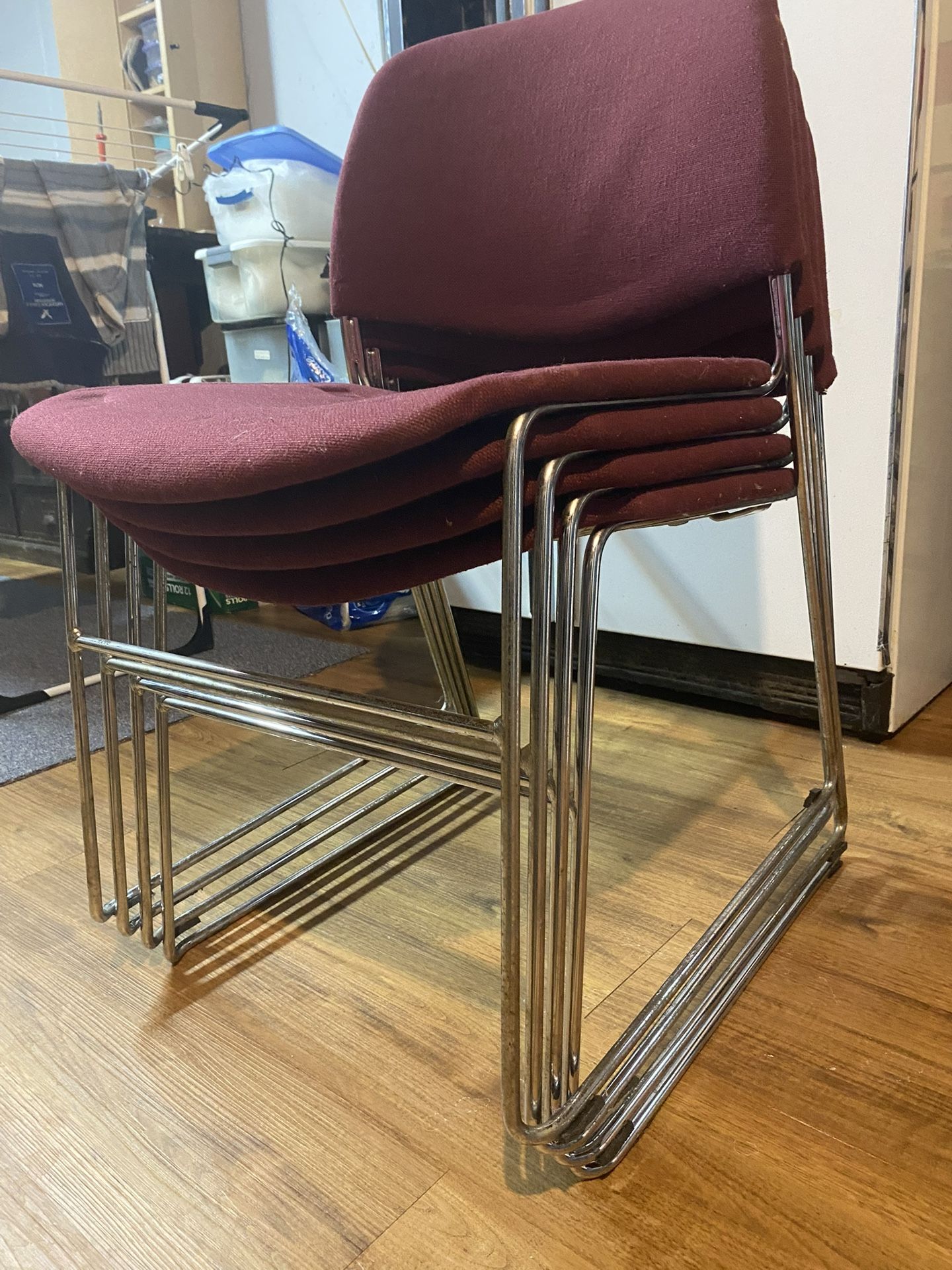 4 Shaw-Walker Stacking Chairs