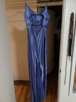Blue Satin Dress