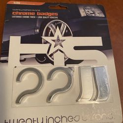 Chrome 22 Inch Sign High Quality Adhesive 