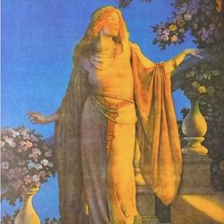 ENCHANTMENT Original Vintage Print Poster Maxfield Parrish Art Deco Nouveau Artist Antique Collectible Neo Classical Allegory Allegorical Painter