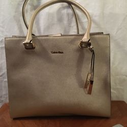 Calvin Klein  Purse, Gold , 14”\ 12”/6”