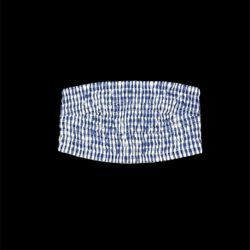 Blue & White Bandeau 