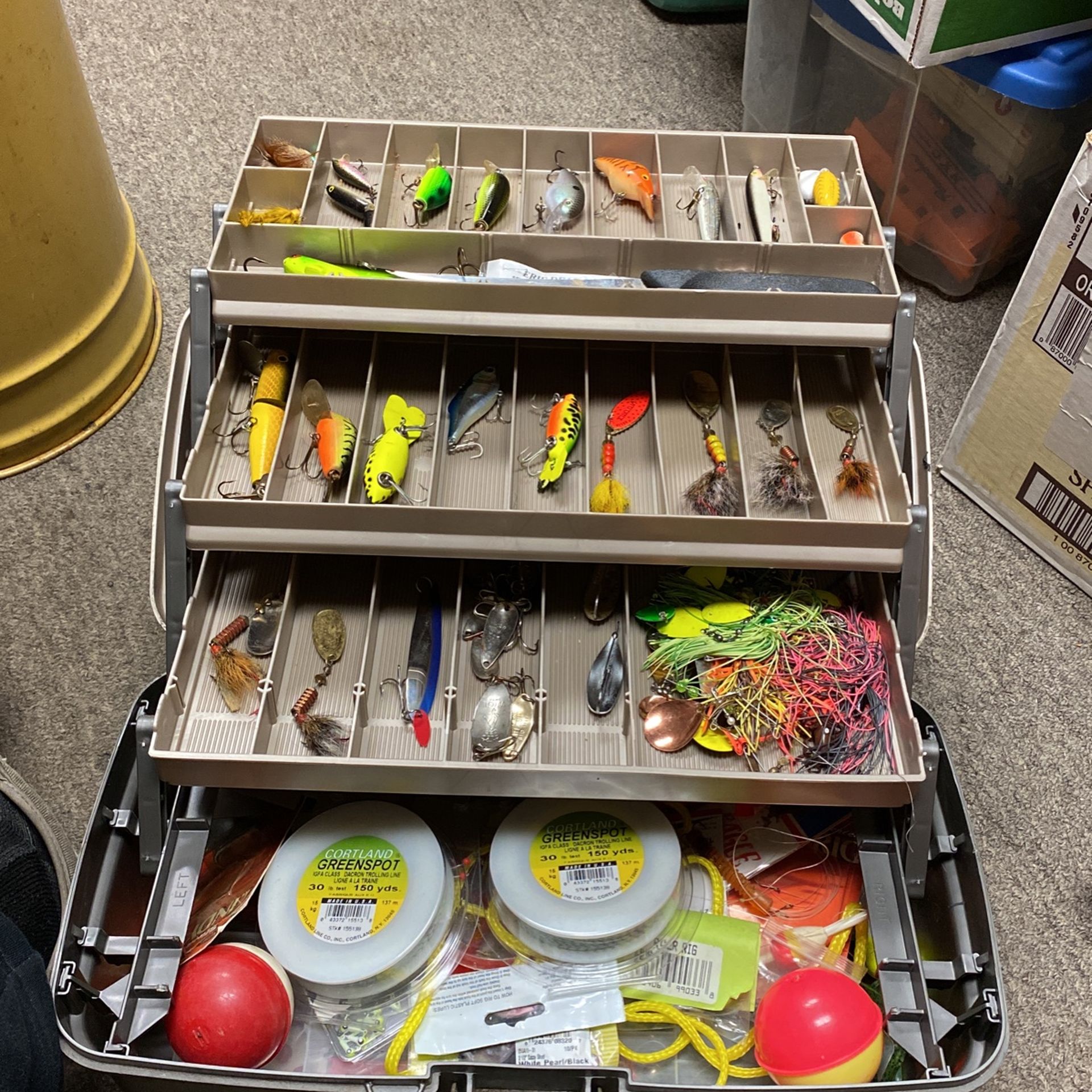 Tackle Box Full Of Line All Kinds Misc Tackle And Box