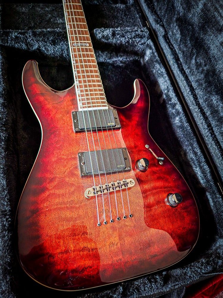 ESP LTD Mh 350 NT Neck Through With EMG And Hard Shell Case