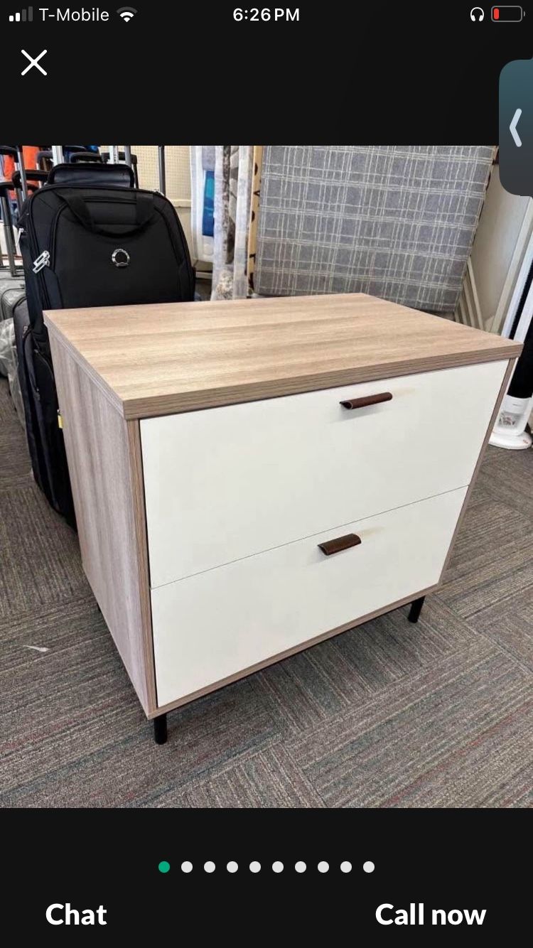 🌤️ Modern Sky Oak Lateral File Cabinet – Fully Assembled & Ready to Use! 🌤️