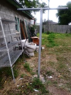 2 clothing poles