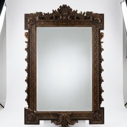 Large Bronze Antique Mirror 