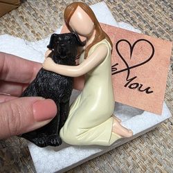 Girl And Dog Figure