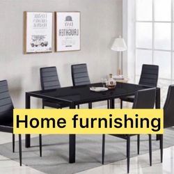 Furniture table with six chair