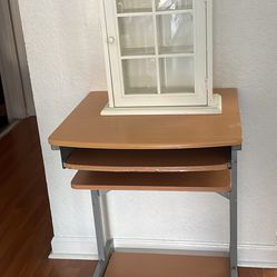 Small Desk And Cabinet $15