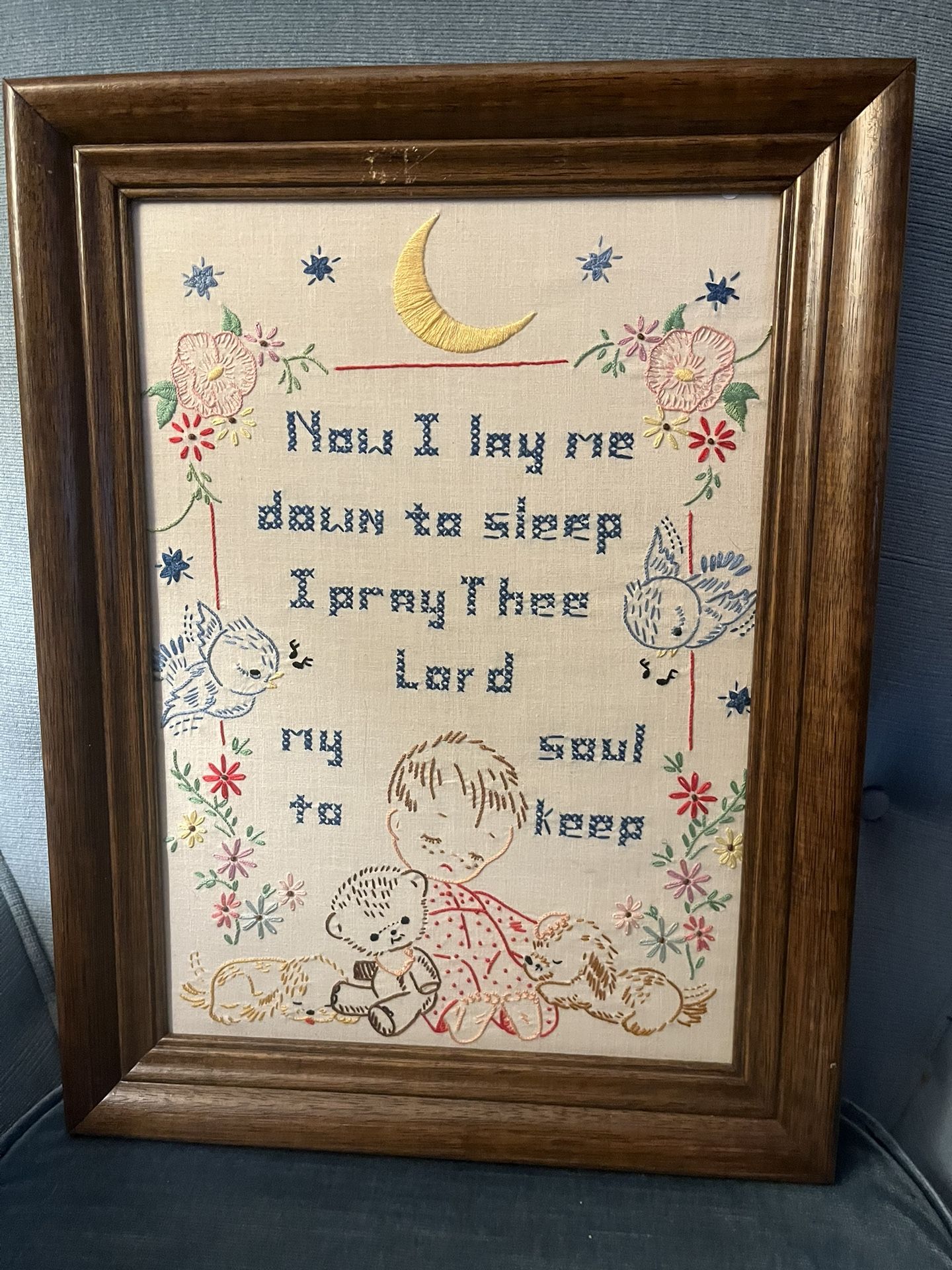 Sweet Child’s’ Prayer Vintage Needlepoint