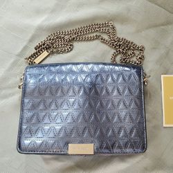 Michael Kors Purse Metallic Blue 