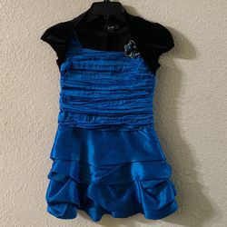Blue Black Silk dress 