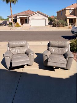 Leather Couch Recliner Set