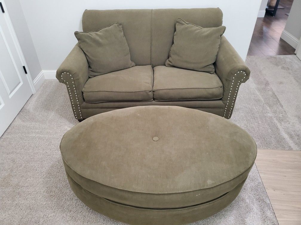 Love Seat And Ottoman
