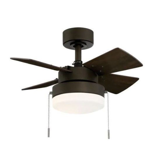 Hampton Bay Metarie II 24 in. Indoor Oil Rubbed Bronze Ceiling Fan with Light NEW