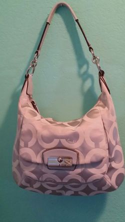 Coach authentic silver purse...med size...like new!