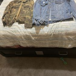 Men Zara And Tj Max Jean Jacket Size Small And Medium But Fits The Same 40.00 For Both 