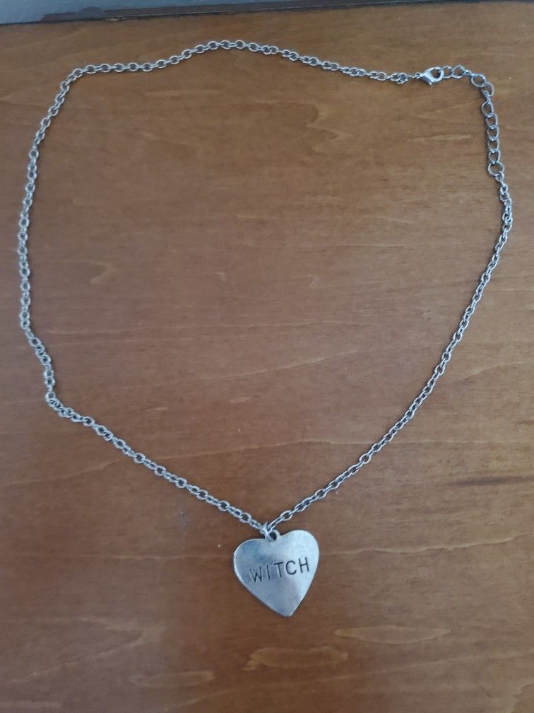 Gothic Witch Heart Necklace