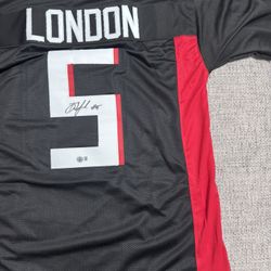 Drake London Signed Autographed Custom Jersey - Beckett Coa - Atlanta Falcons