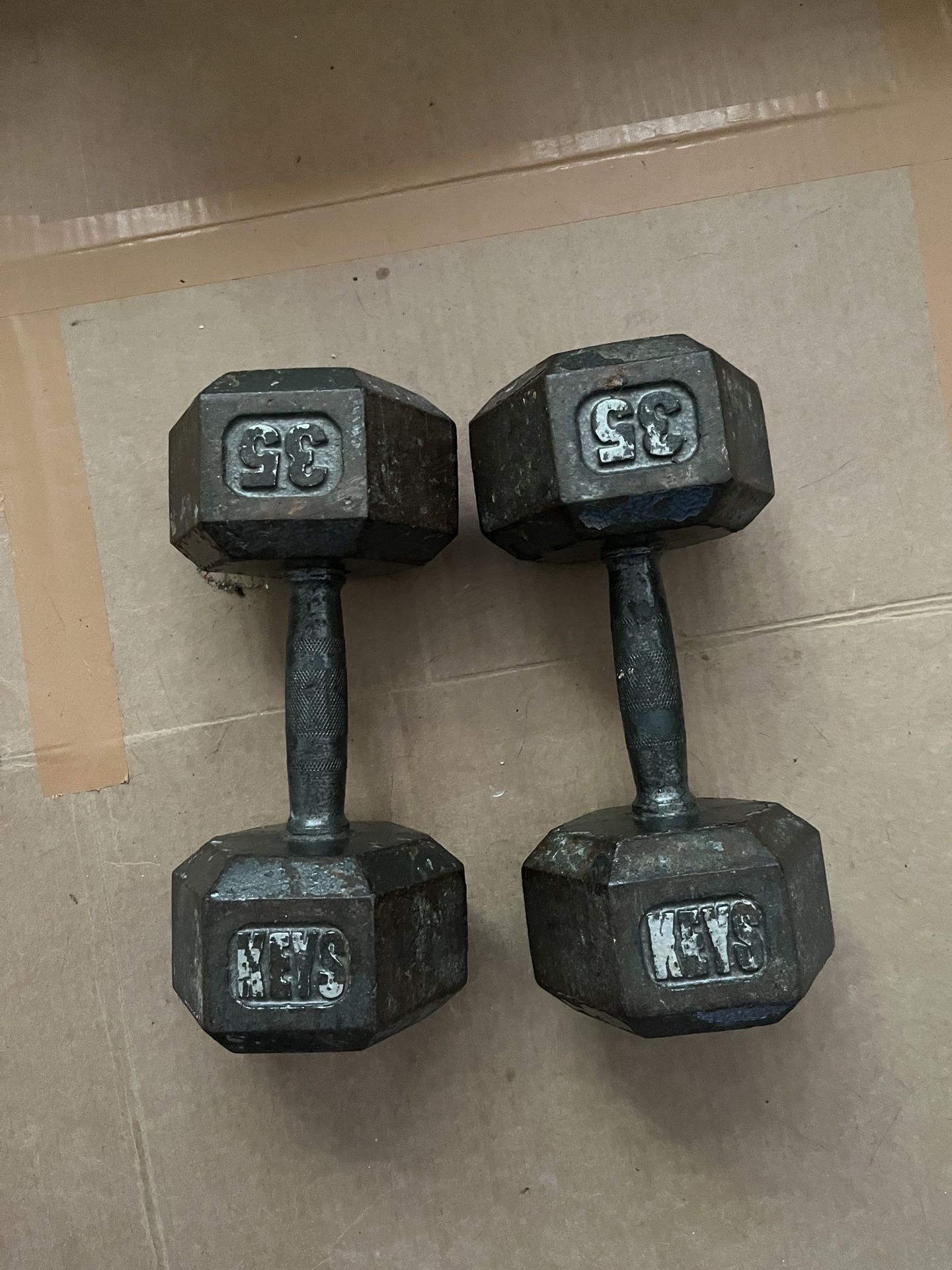 Pair Of 35 Lb Dumbbells