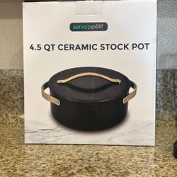 4.5 QT Ceramic Stock Pot (New)