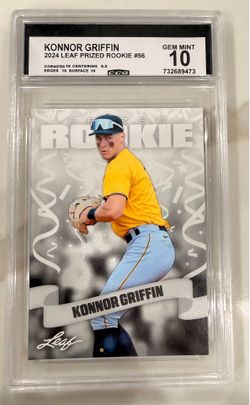 Leaf Prized Rookie Konnor Griffin GEM MINT 10 CCG Baseball 2024 Trading Card