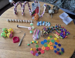 Brand New Never Used Huge Bird Lot of Toys and Parts