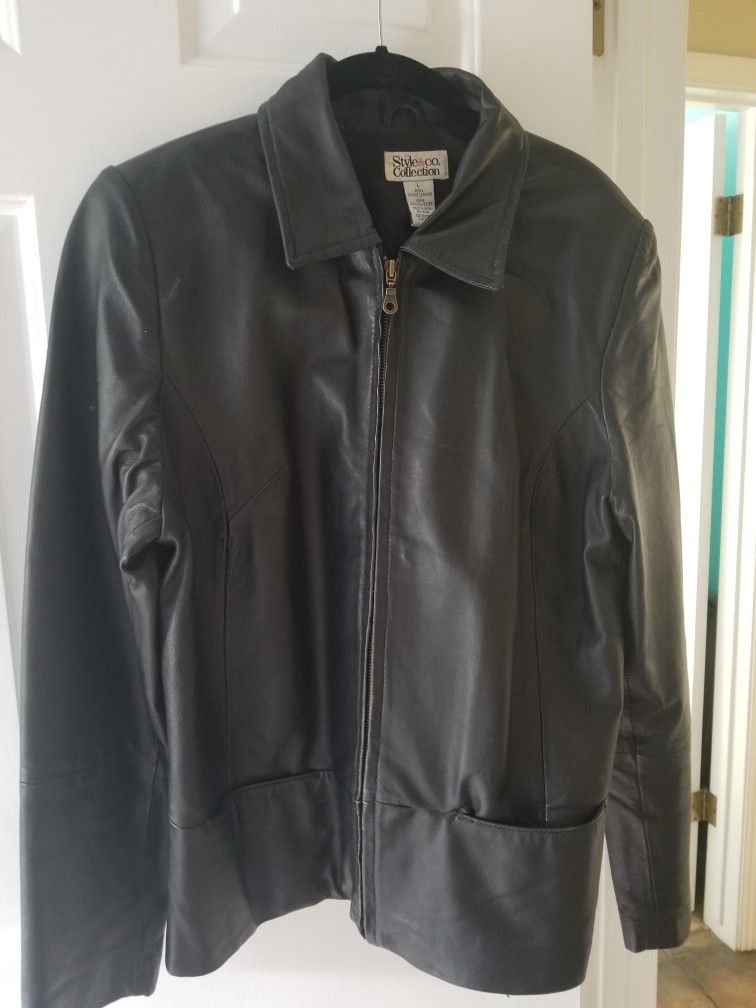 Women's Leather Jackets, Size L