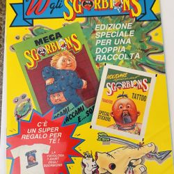 GARBAGE PAIL KIDS SGORBIONS NEW/UNUSED STICKER ALBUM 1980's ITALY