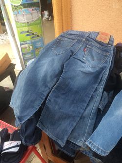 Levis and gap jeans and shirts