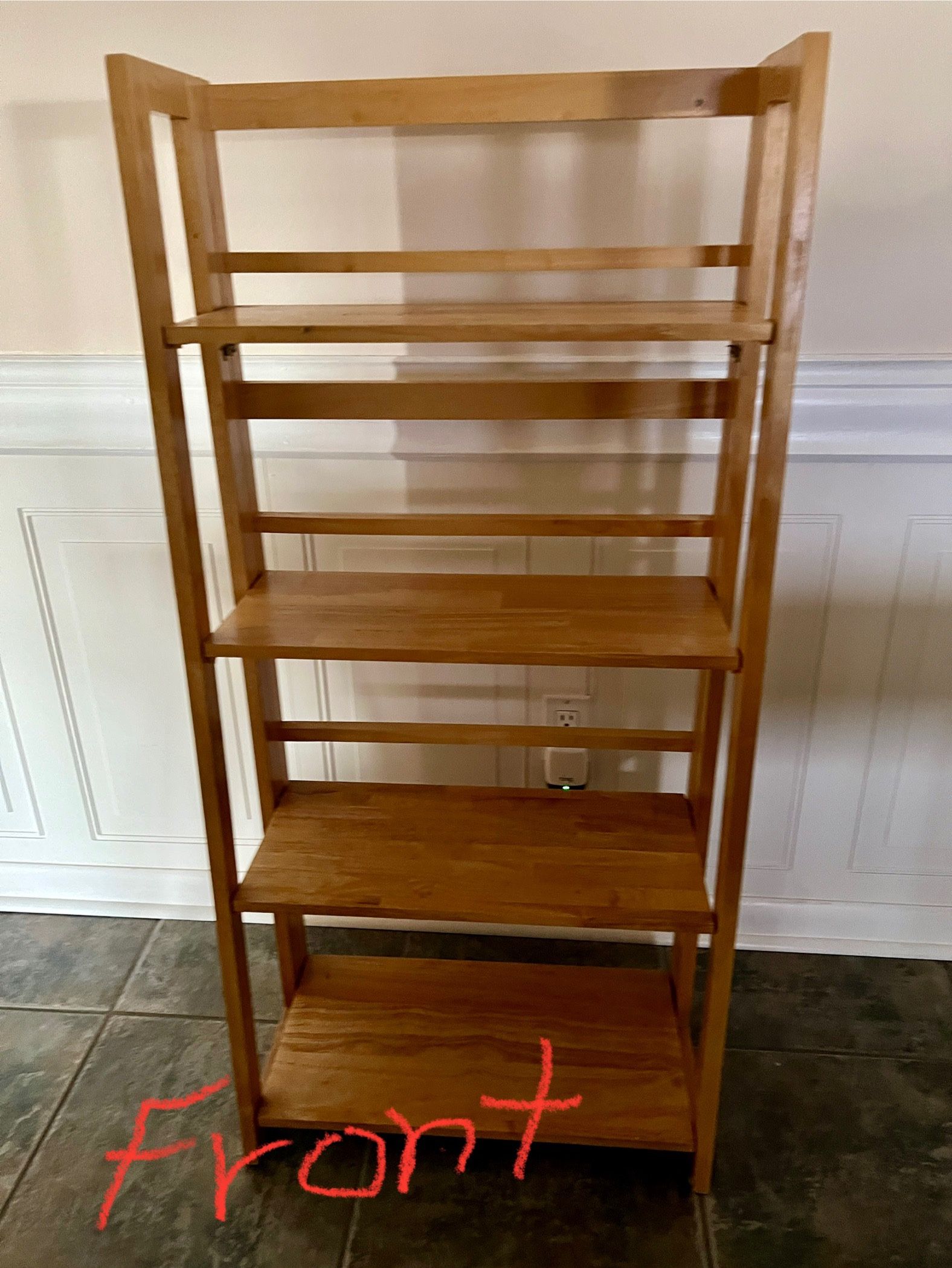 Foldable Bookcase With 4 Shelves