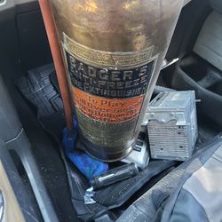 Vintage Exide Battery Box Fire Extinguisher 