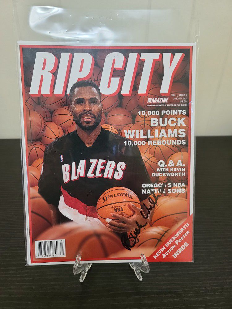 Buck Williams Autograph Blazers NBA basketball magazine 