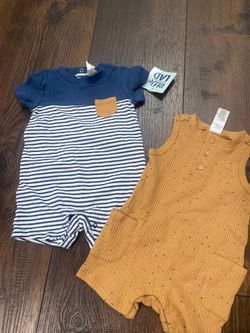 New boys shorts rompers size 6/9 months by little lad #17