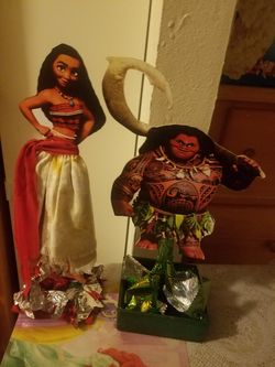 Centros de mesa tema de moana son 4 2 de cada uno