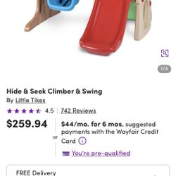 Hide And Seek Little Tikes Slide And Swing 