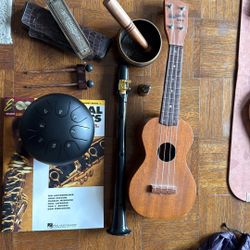 Group Of Musical Instruments As Is