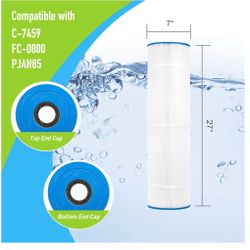 New Pool Filter Cartridge Replaces for Unicel C-7459 Jandy CL340 CV340 R0554500 PJAN85 Filbur FC-0800 A0557900 Aladdin 18504 APCC7352 4 Pack (4 Pack) 