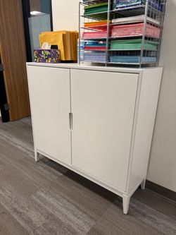 White Two-Door Storage Cabinet