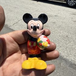 Vintage Disney Mickey And Minnie Ceramic Figurines