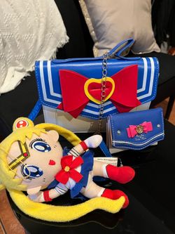 Sailor Moon ,purse , wallet and doll