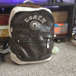 Coach backpack (Cream and Brown) *leather*