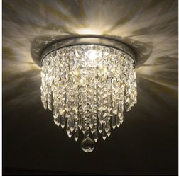 Crystal Chandelier Ball Light Modern Flush Mount Hanging Ceiling Pendant Lamp