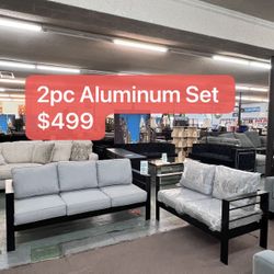 🔥Hot Deal🔥Brand New 2pc Deep Seat Patio Aluminum Sofa and Loveseat $499