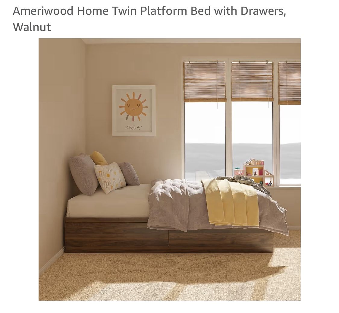 Free Wooden Bed Frame With Drawers