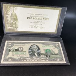 2 Dollar Bill Indiana