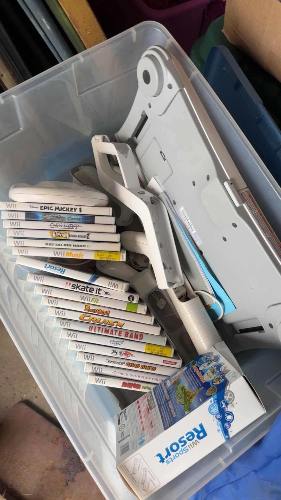 Box Of Wii Games And Accessories